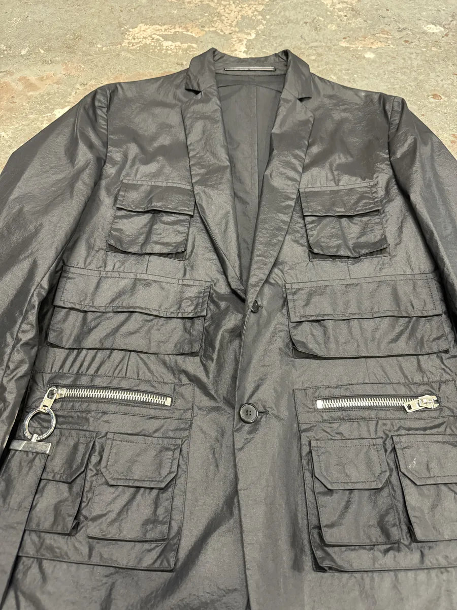 SS2015 Givenchy Multi Pockets Nylon Cargo Black Blazer Jacket by Riccardo Tisci (L) 3