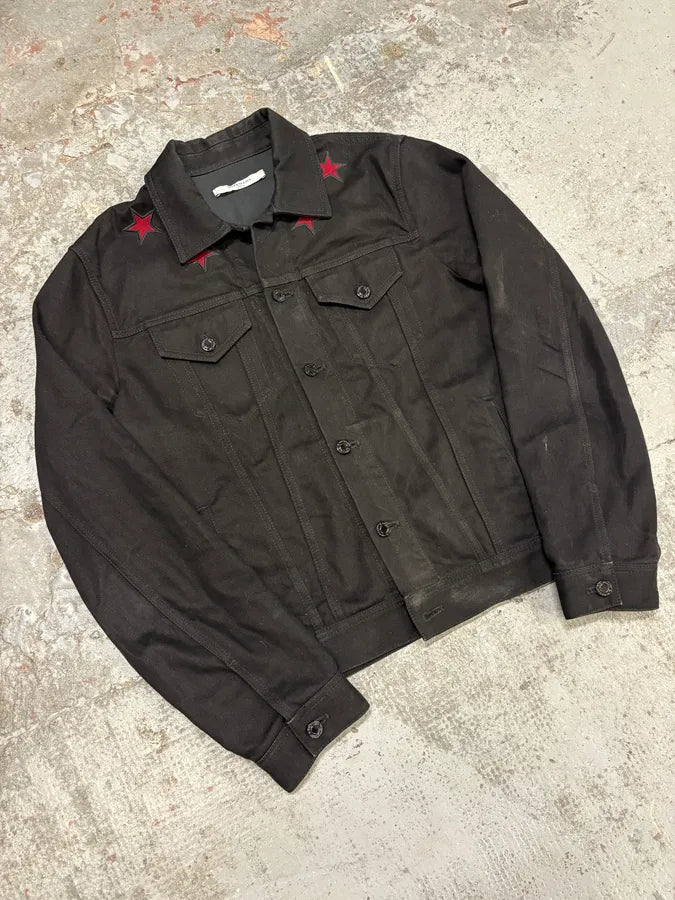 SS2015 Givenchy Red Stars Black Trucker Jacket by Riccardo Tisci OzMTpvt 3
