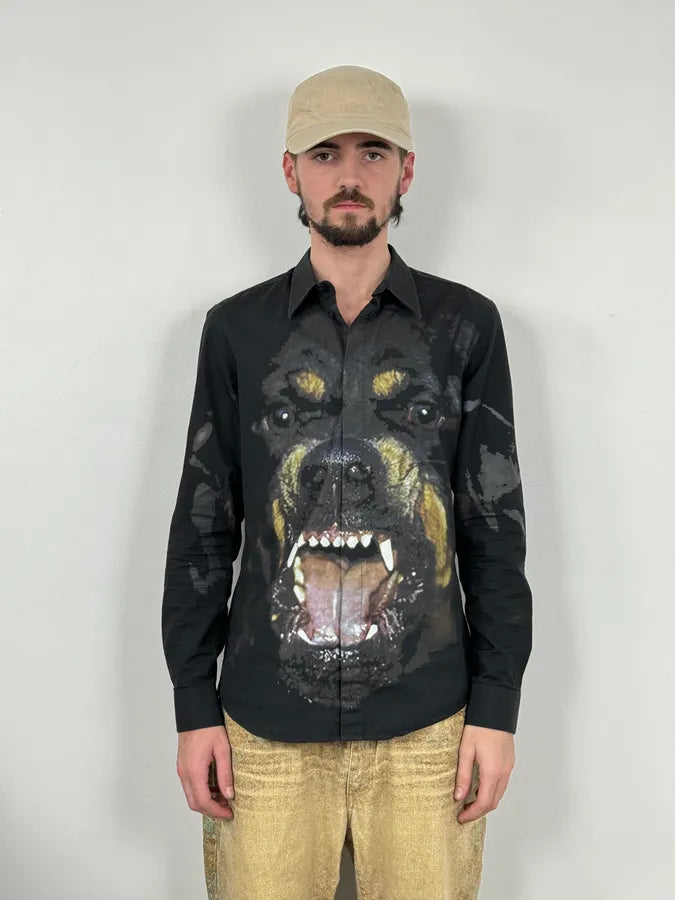 SS2015 Givenchy Rottweiler Dog Black Shirt by Riccardo Tisci avCqZHr 1
