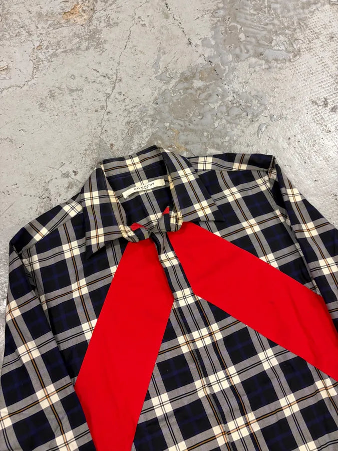 SS2015 Givenchy Tartan Red Lines Shirt FbtuJCc 4