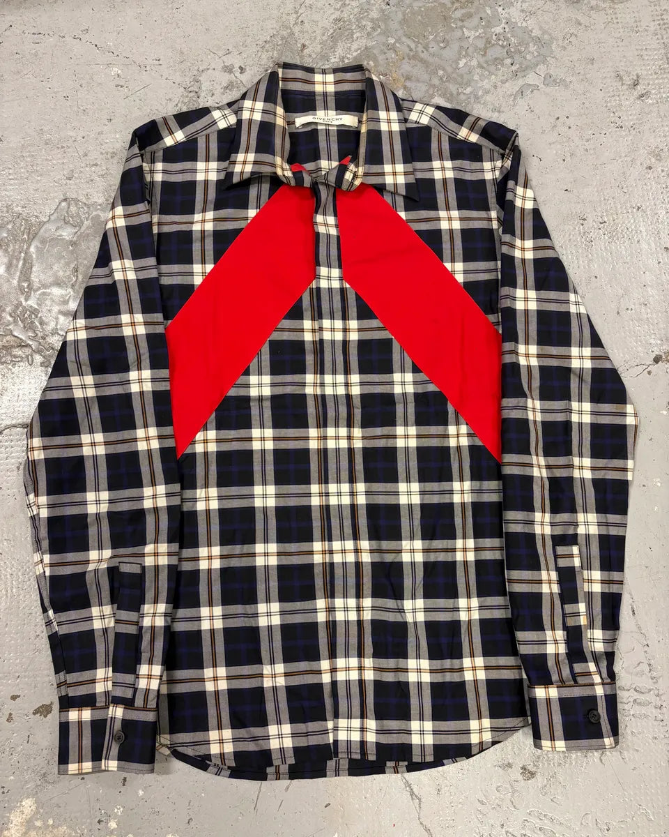 SS2015 Givenchy Tartan Red Lines Shirt FbtuJCc 0