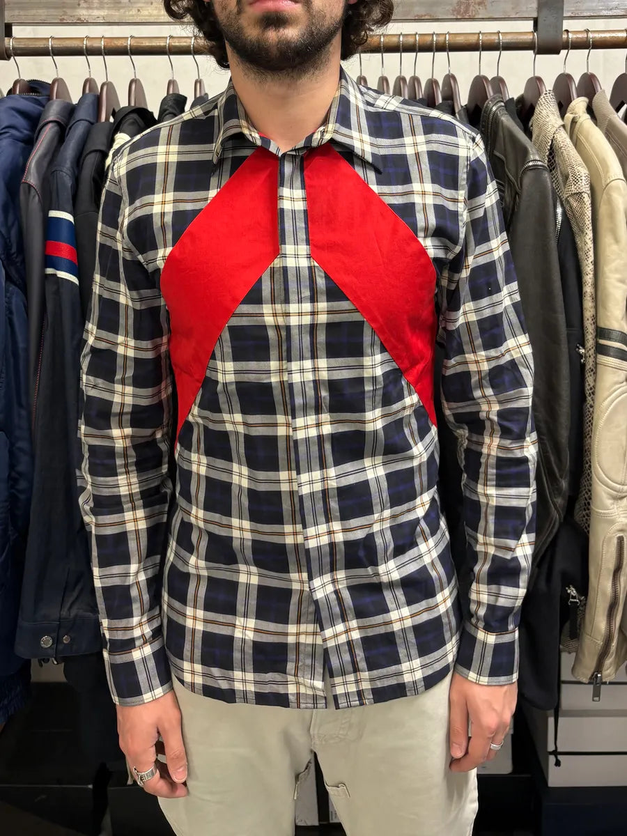 SS2015 Givenchy Tartan Red Lines Shirt FbtuJCc 1