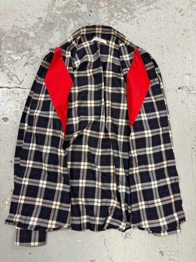 SS2015 Givenchy Tartan Red Lines Shirt FbtuJCc 6