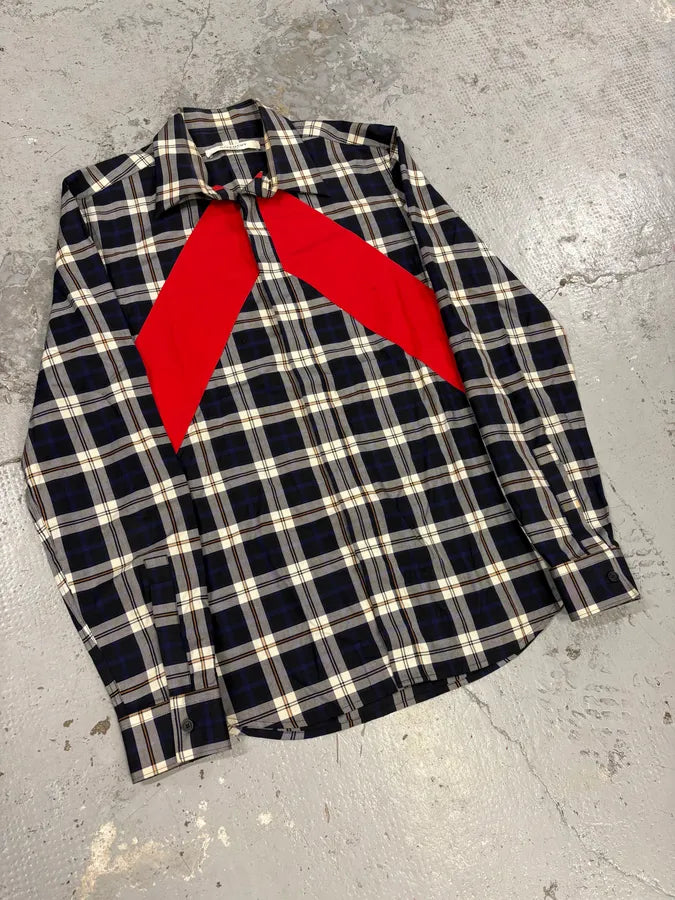 SS2015 Givenchy Tartan Red Lines Shirt FbtuJCc 3