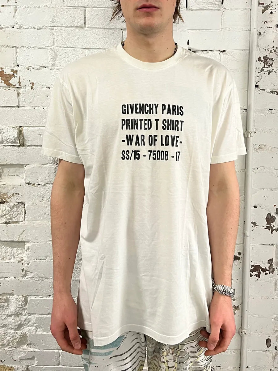 SS2015 Givenchy War of Love White Cotton T-Shirt rGAUqDk 1