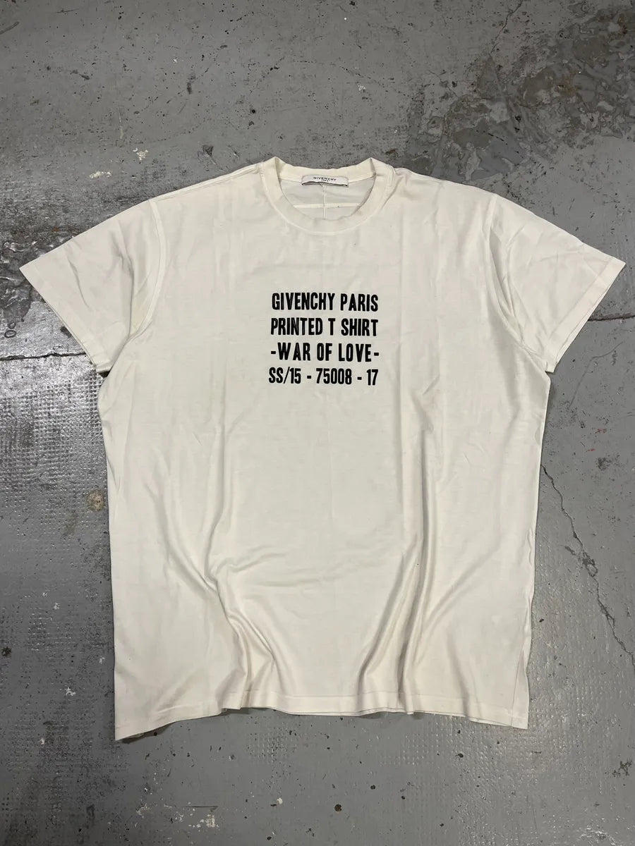 SS2015 Givenchy War of Love White Cotton T-Shirt rGAUqDk 3
