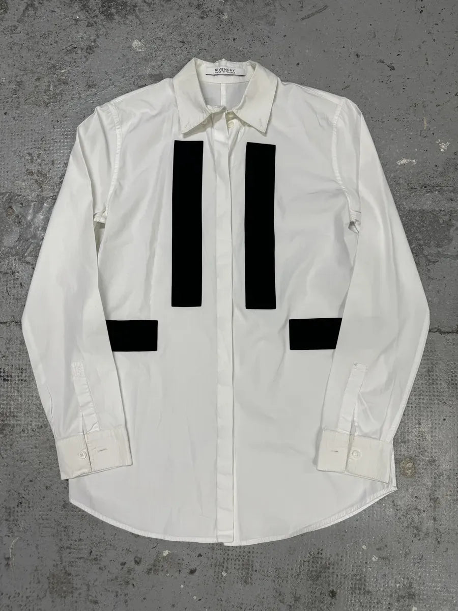 SS2015 Givenchy White & Black Contemporary Sample Shirt MDSlZhG 0