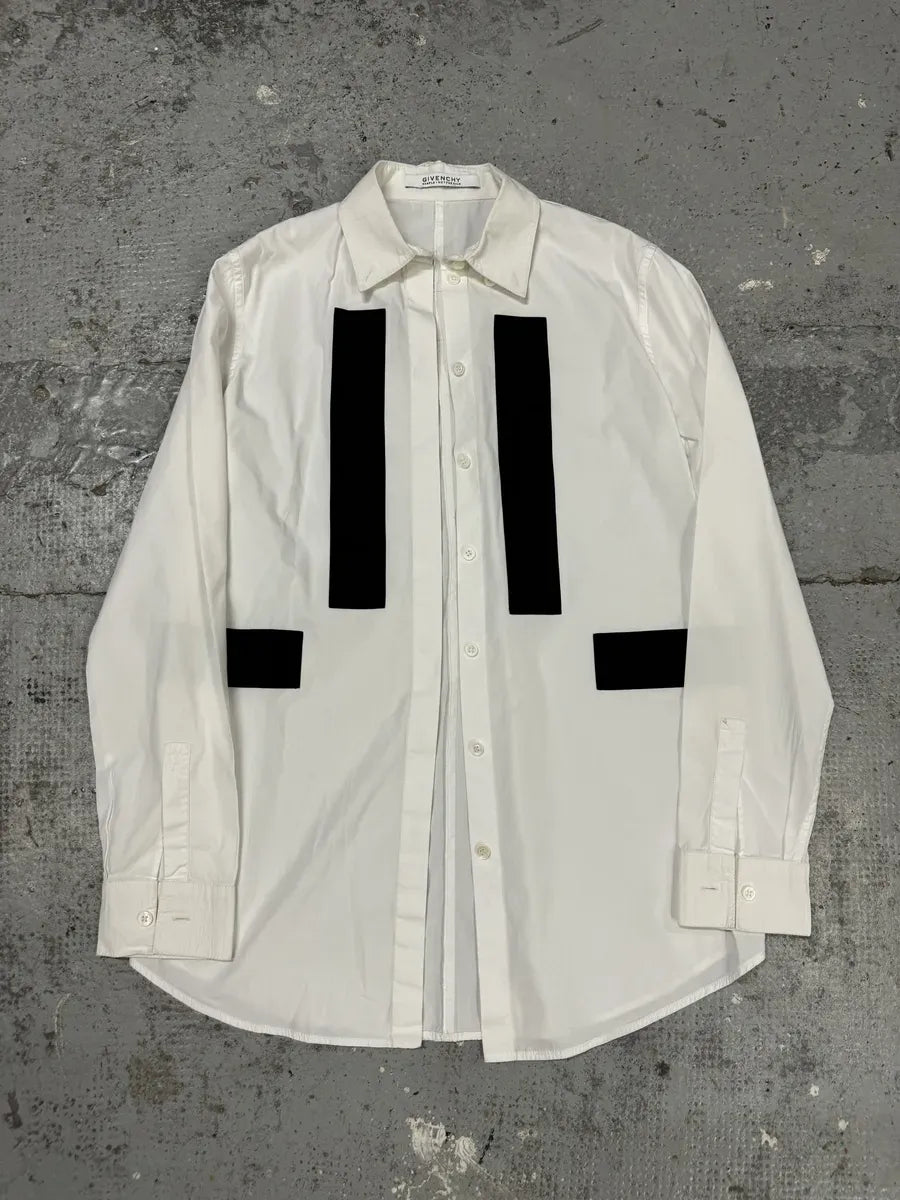 SS2015 Givenchy White & Black Contemporary Sample Shirt MDSlZhG 8