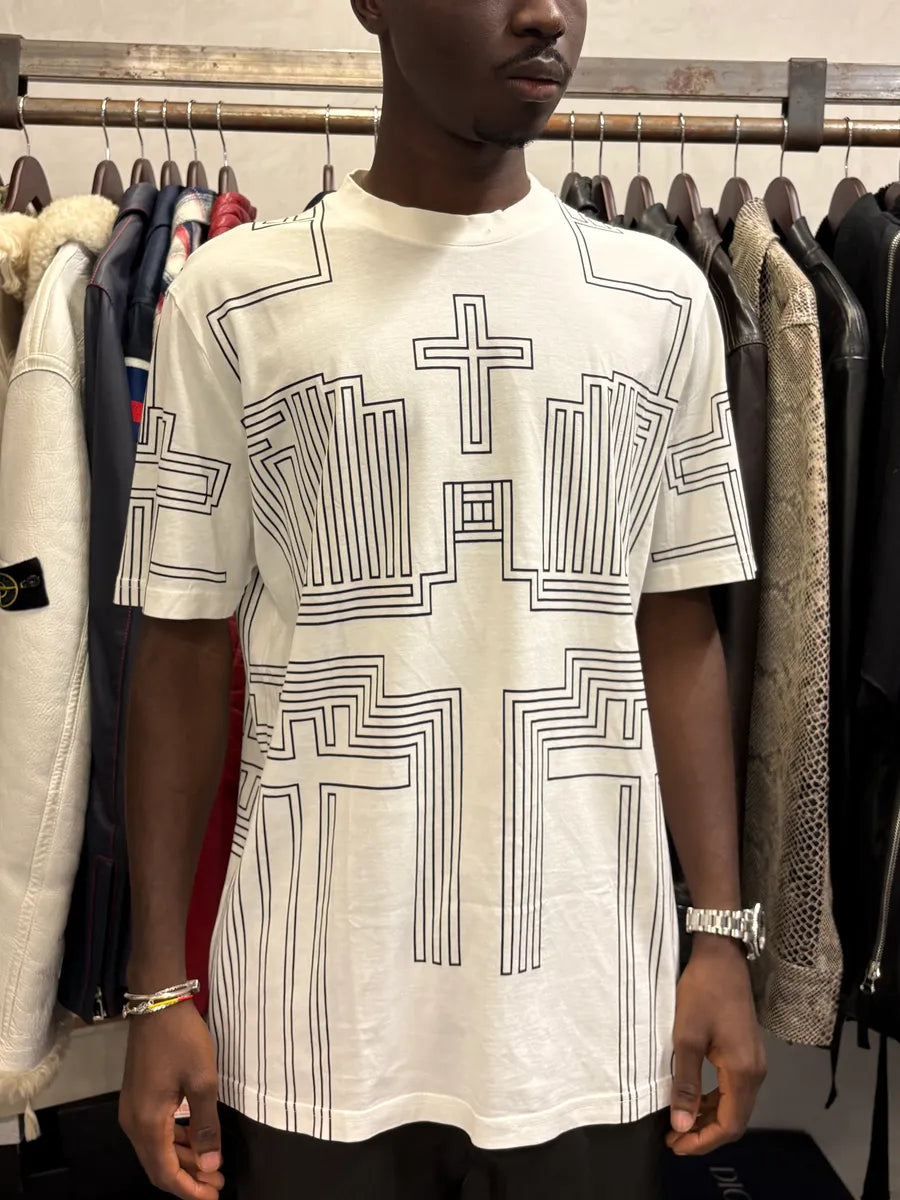 SS2015 Givenchy White Cross T-Shirt by Riccardo Tisci HTDvnFX 1