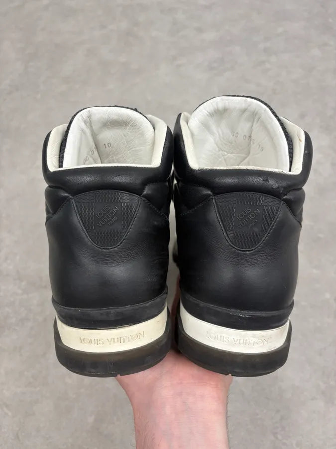 SS2015 Louis Vuitton Black Trail Blazers Knit Strap Sneakers McsNvIx 6
