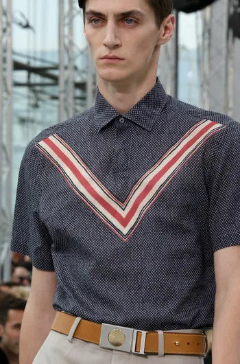 SS2015 Louis Vuitton Red V Line Polo Shirt fUuxkSk 3