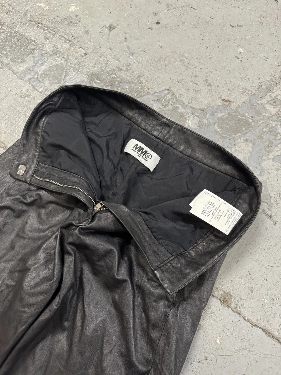 SS2015 Maison Margiela Black Leather Pants jzZcVcN 5