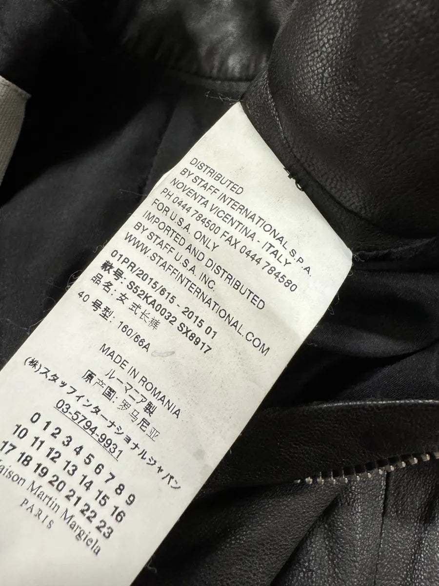 SS2015 Maison Margiela Black Leather Pants jzZcVcN 7