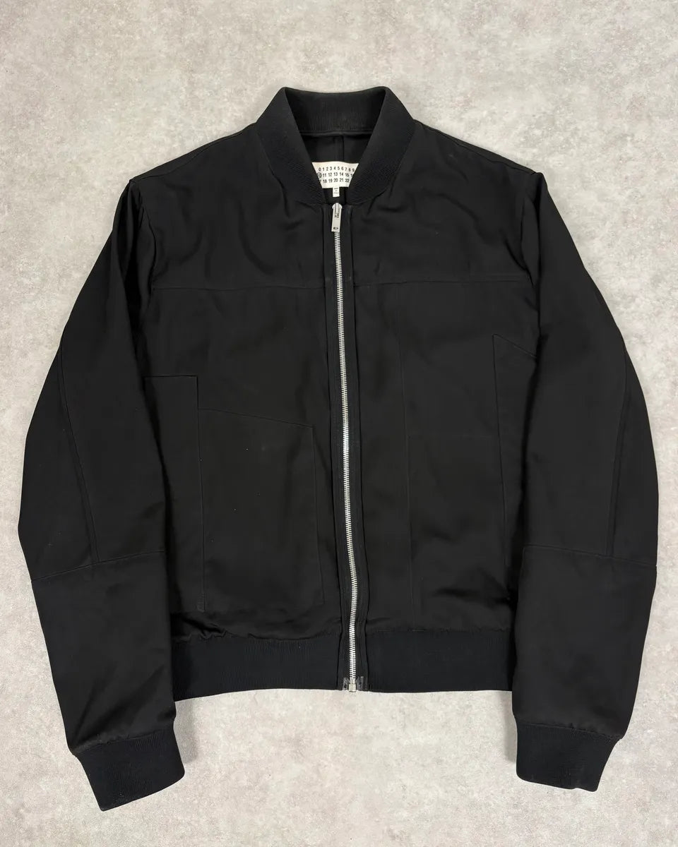 SS2015 Maison Margiela Black Nylon Signature Bomber Jacket VKnIhyf 0