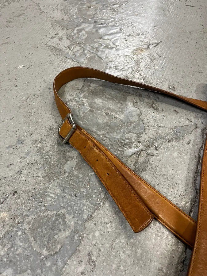SS2015 Maison Margiela Brown Eroded Leather Artisanal Handle & Soulder Bag (OS) NXkJyFp 5