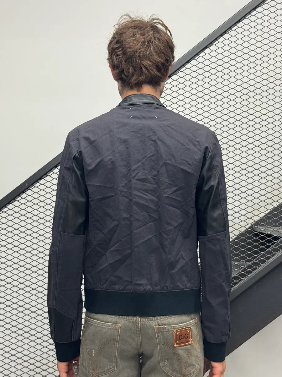 SS2015 Maison Margiela Hybrid Black Leather Mao Signature Jacket MBTipsf 3