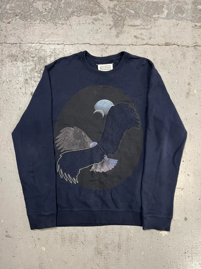 SS2015 Maison Margiela Navy Bird Signature Sweater CJoLAix 0