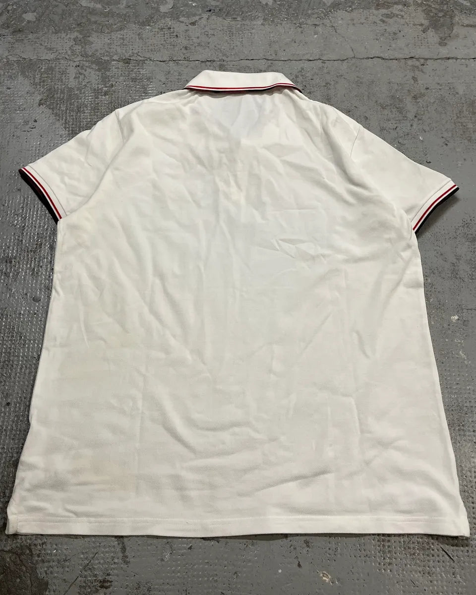 SS2015 Moncler Tricolor Collar White Polo XTgdZpC 6