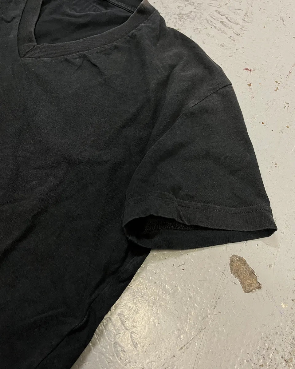 SS2015 Prada Black Washed V-Neck T-Shirt gizuCnh 5
