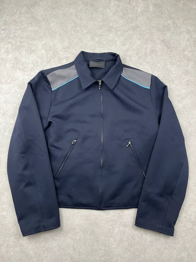AW2015 Prada Blue Zip-up Light Jacket CpNWlir 0