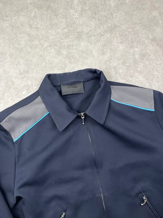 AW2015 Prada Blue Zip-up Light Jacket CpNWlir 5