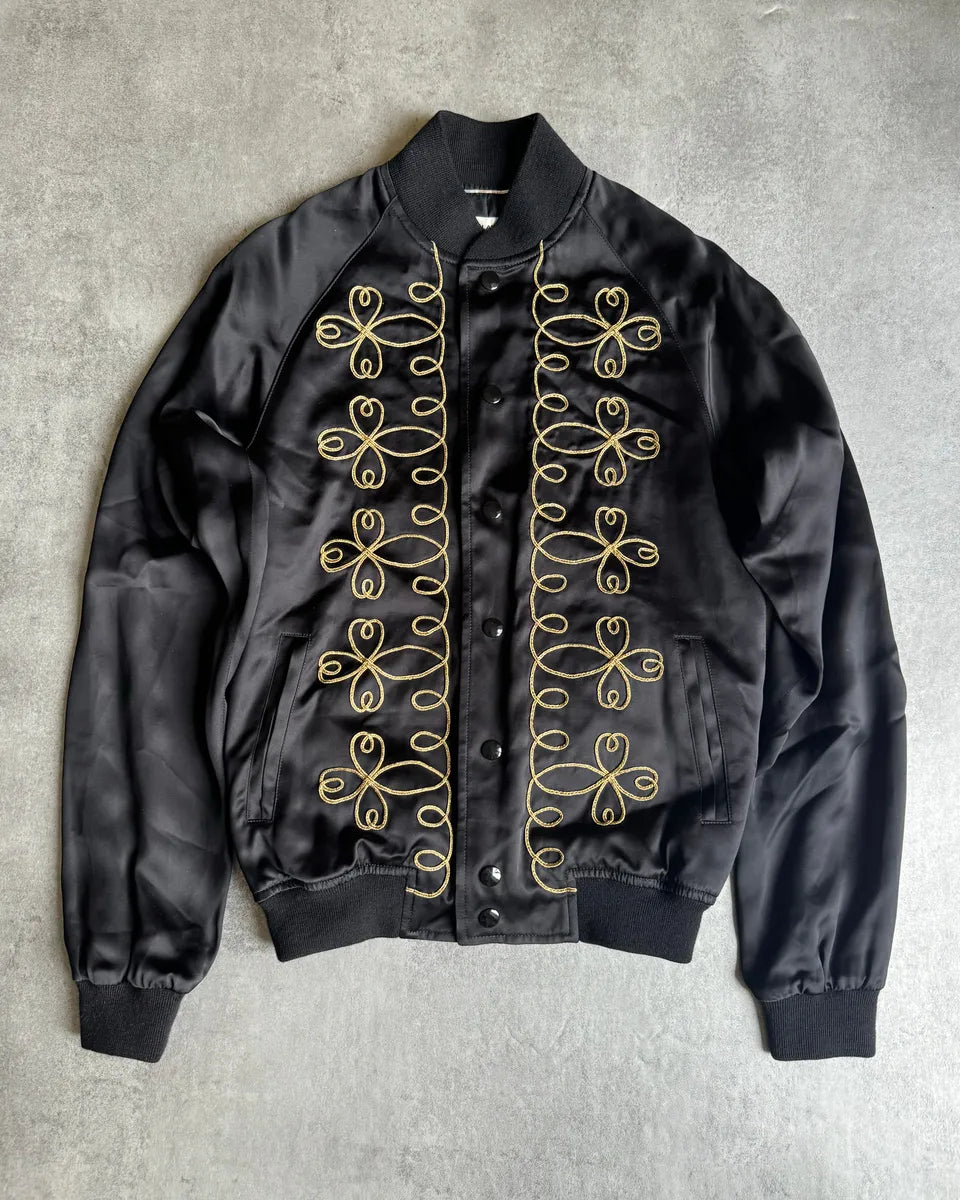 SS2015 Saint Laurent Black Napoleon Bomber Jacket by Hedi Slimane XKQTuNk 1