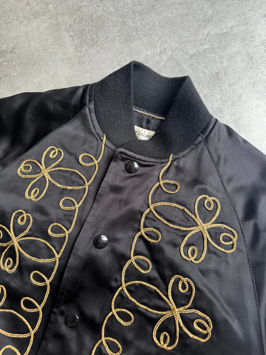 SS2015 Saint Laurent Black Napoleon Bomber Jacket by Hedi Slimane XKQTuNk 6