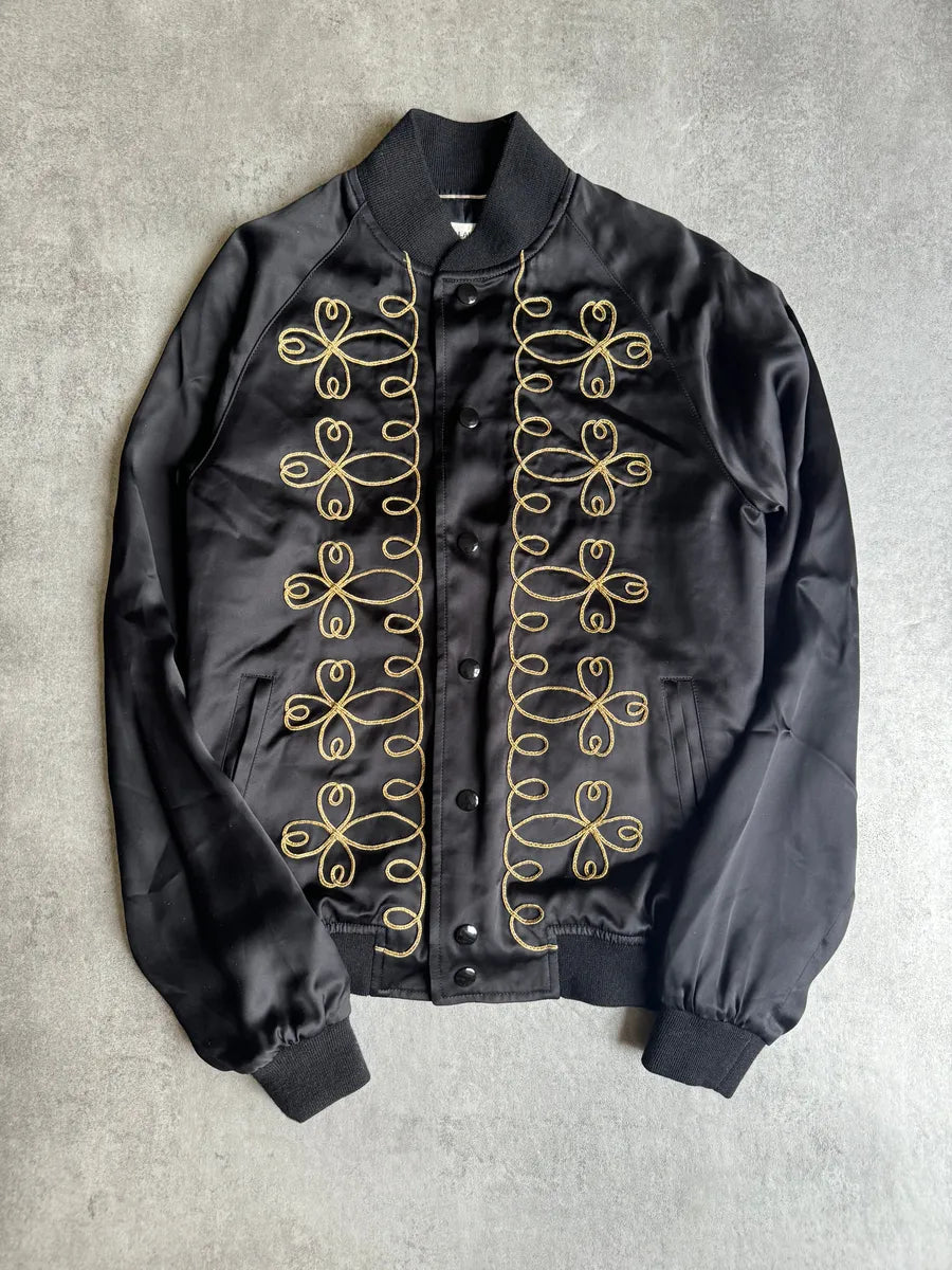 SS2015 Saint Laurent Black Napoleon Bomber Jacket by Hedi Slimane XKQTuNk 7