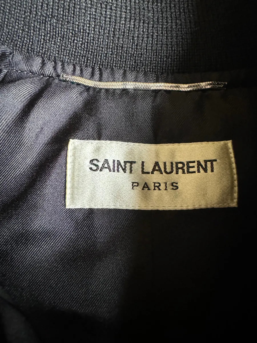 SS2015 Saint Laurent Black Napoleon Bomber Jacket by Hedi Slimane XKQTuNk 9