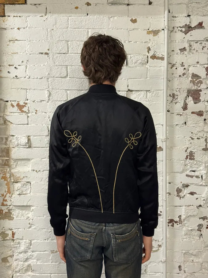 SS2015 Saint Laurent Black Napoleon Bomber Jacket by Hedi Slimane SS2015 Saint Laurent Black Napoleon Bomber Jacket by Hedi Slimane