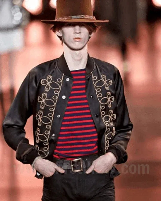 SS2015 Saint Laurent Black Napoleon Bomber Jacket by Hedi Slimane esGzQbv 5