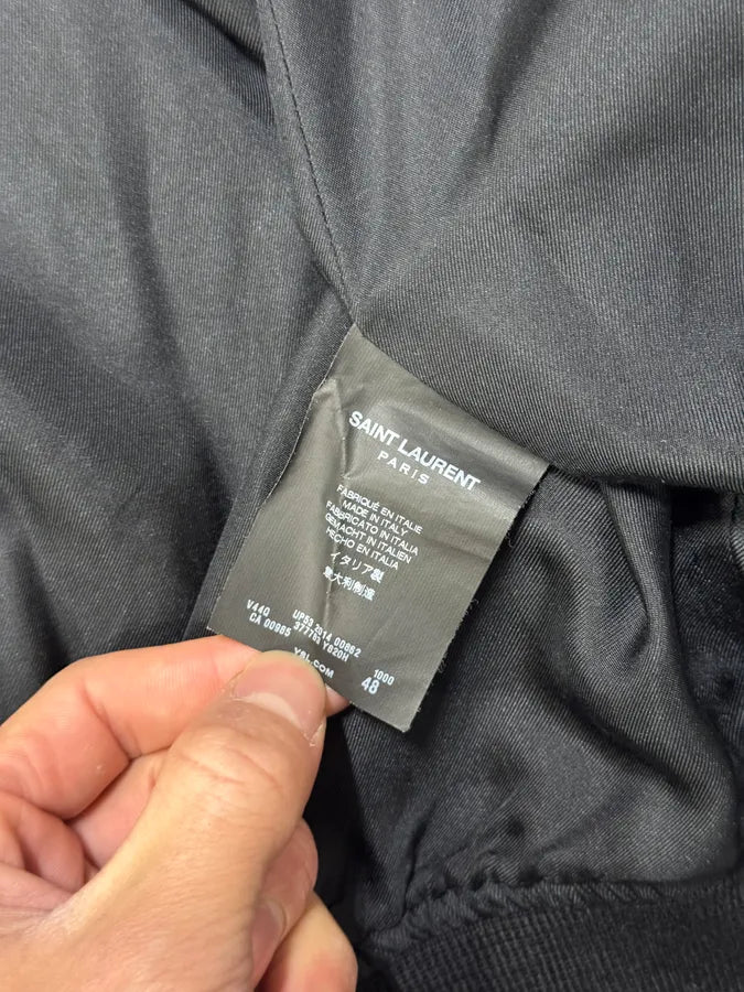 SS2015 Saint Laurent Black Napoleon Bomber Jacket by Hedi Slimane esGzQbv 7