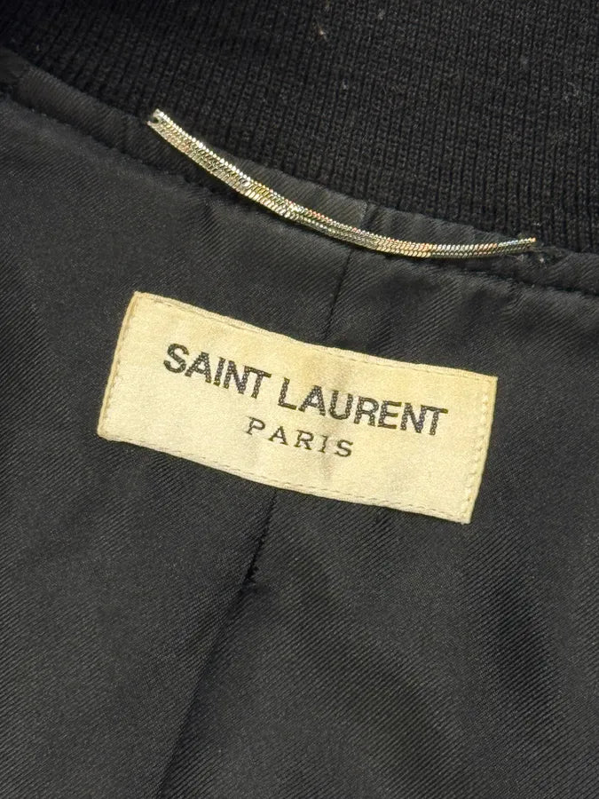SS2015 Saint Laurent Black Napoleon Bomber Jacket by Hedi Slimane esGzQbv 9