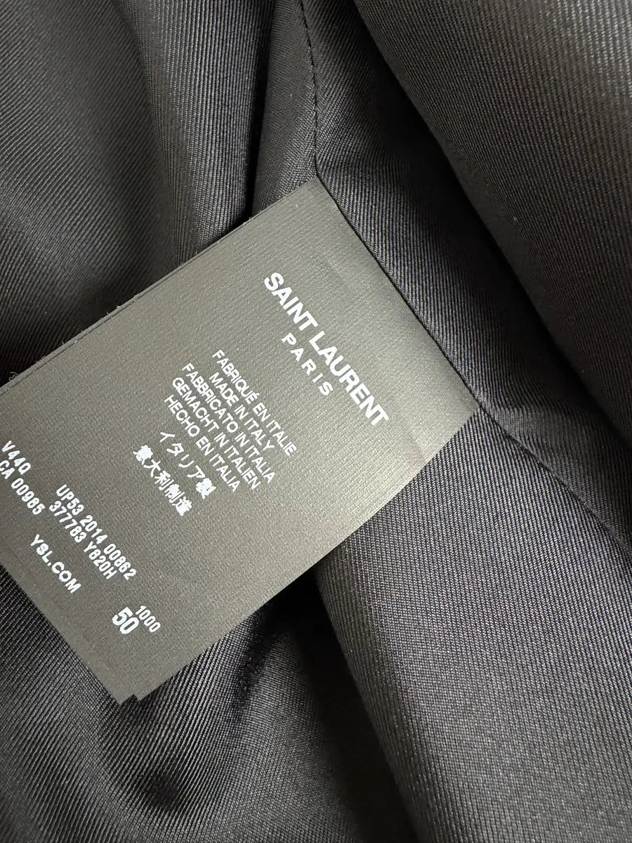 SS2015 Saint Laurent Black Napoleon Bomber Jacket by Hedi Slimane IHdHHcZ 11