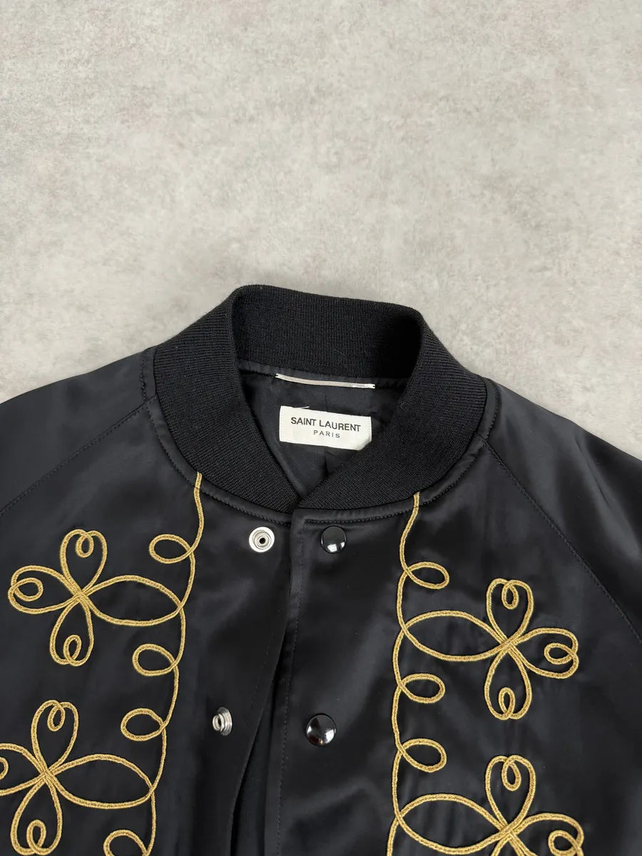 SS2015 Saint Laurent Black Napoleon Bomber Jacket by Hedi Slimane IHdHHcZ 12