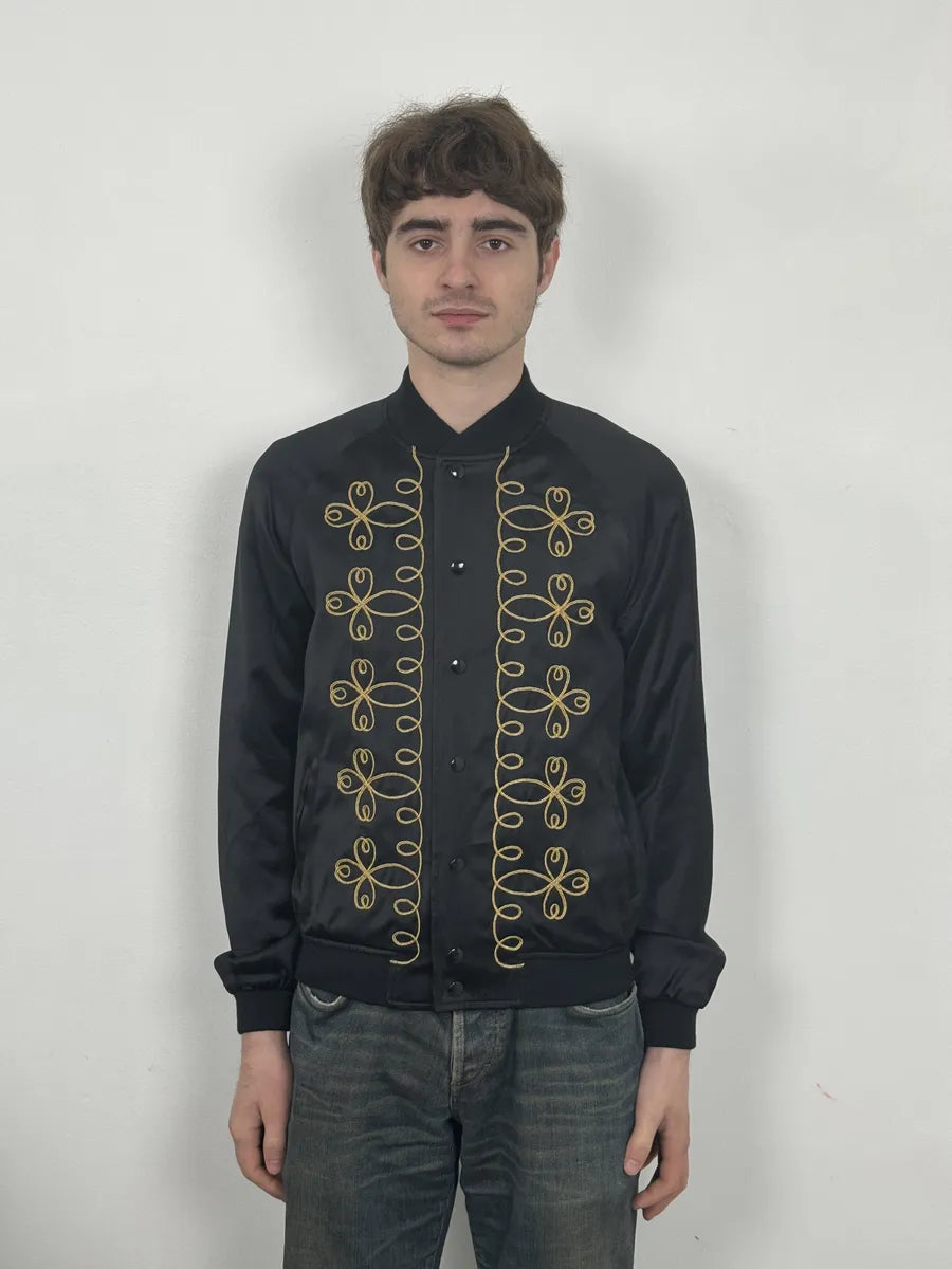 SS2015 Saint Laurent Black Napoleon Bomber Jacket by Hedi Slimane IHdHHcZ 3