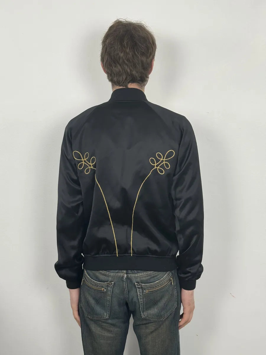 SS2015 Saint Laurent Black Napoleon Bomber Jacket by Hedi Slimane IHdHHcZ 4