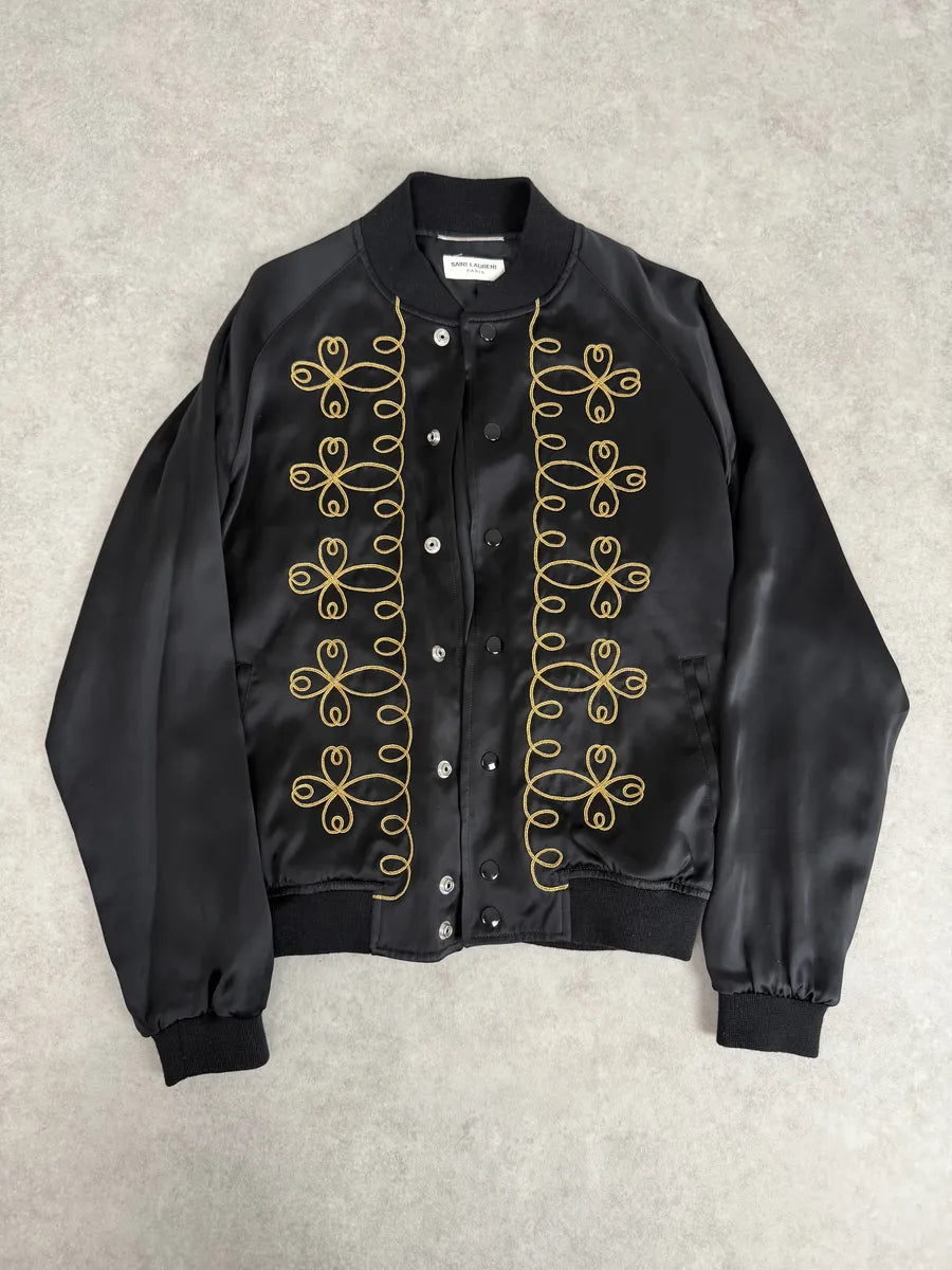 SS2015 Saint Laurent Black Napoleon Bomber Jacket by Hedi Slimane IHdHHcZ 5