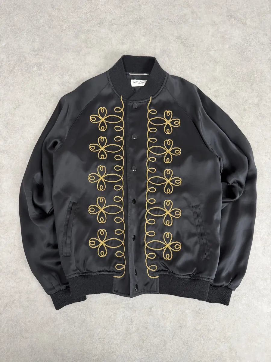 SS2015 Saint Laurent Black Napoleon Bomber Jacket by Hedi Slimane IHdHHcZ 7