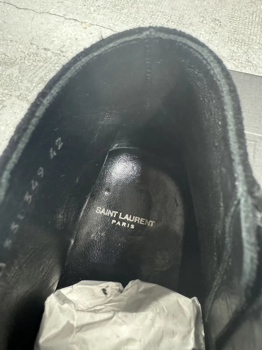 SS2015 Saint Laurent Black Otterproof Suede Leather Boots (42eu/us8.5) 11