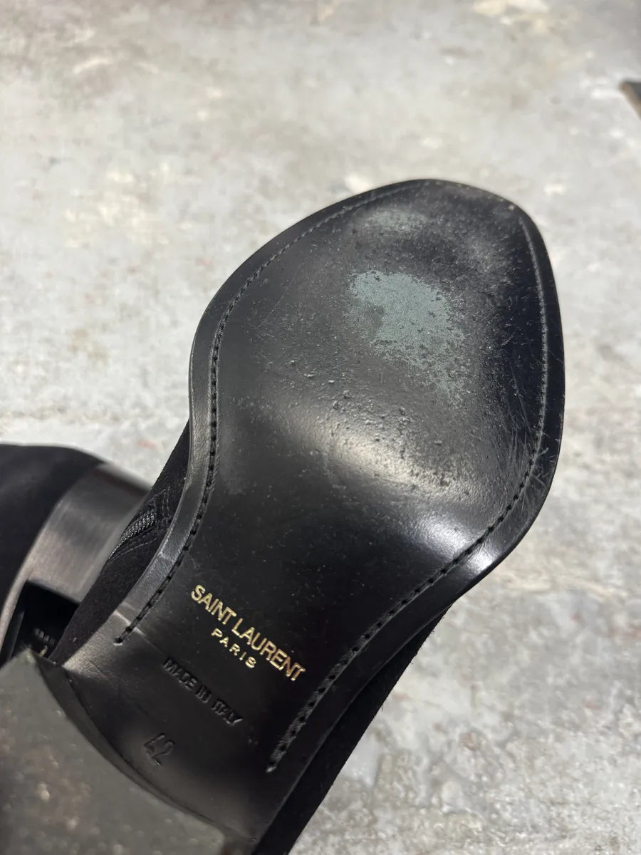 SS2015 Saint Laurent Black Otterproof Suede Leather Boots (42eu/us8.5) 4