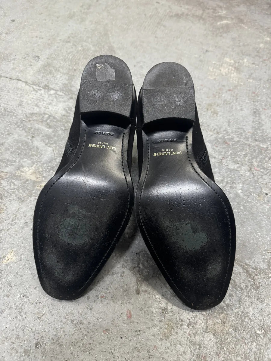 SS2015 Saint Laurent Black Otterproof Suede Leather Boots (42eu/us8.5) 5