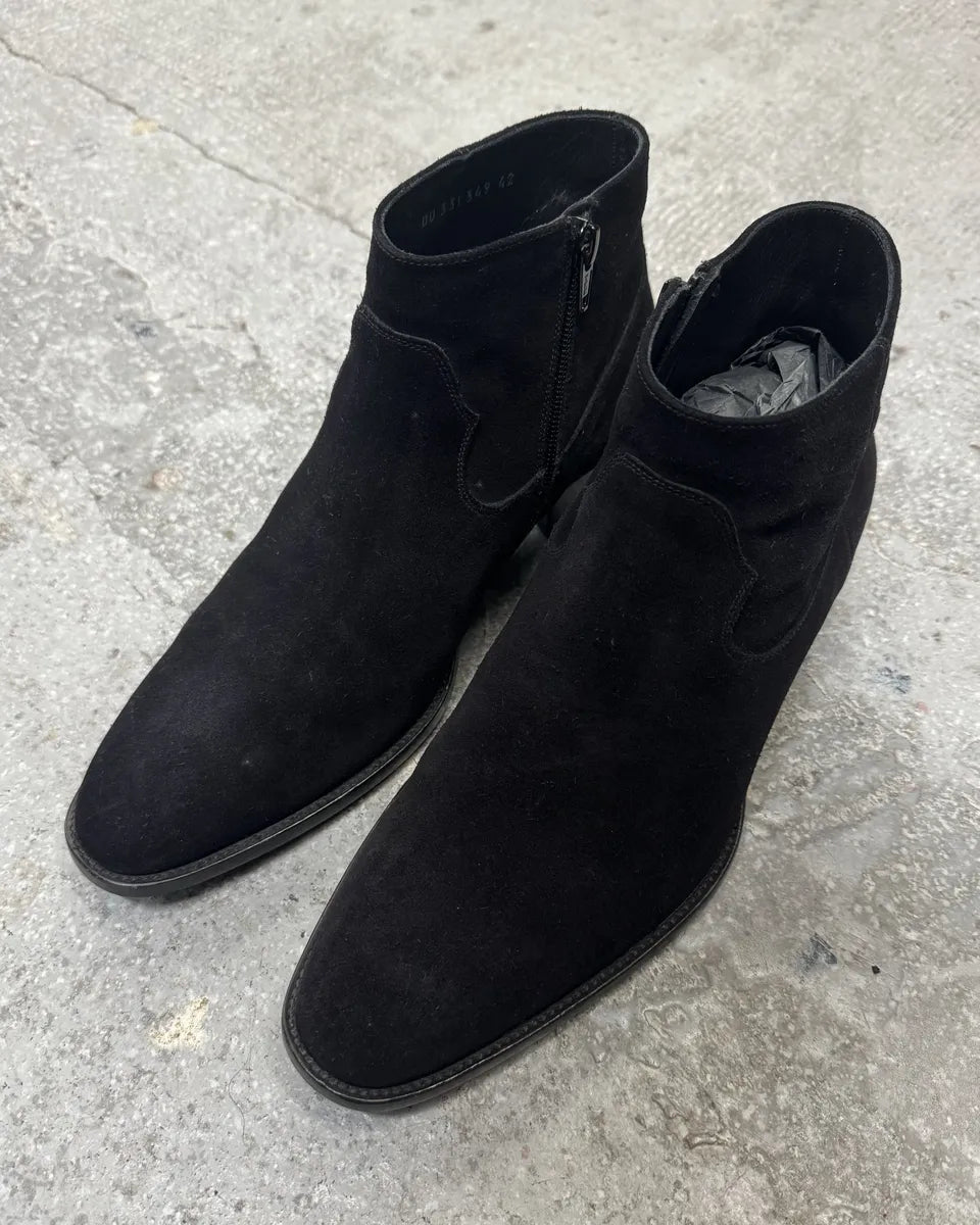 SS2015 Saint Laurent Black Otterproof Suede Leather Boots (42eu/us8.5) 6