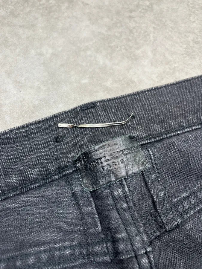 SS2015 Saint Laurent Black Slim Denim Jeans by Hedi Slimane nuaHCON 8
