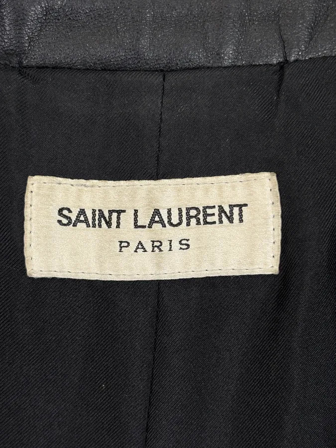 SS2016 Saint Laurent Black Studded Leather Jacket by Hedi Slimane wpTzwFz 9
