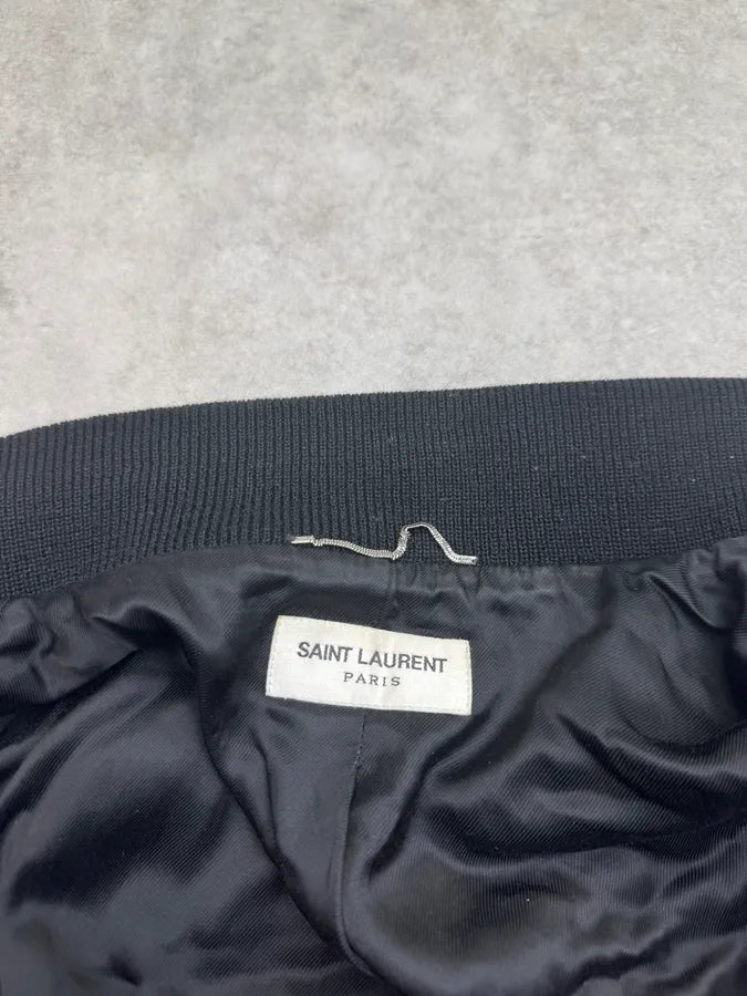 SS2015 Saint Laurent Navy Teddy Jacket by Hedi Slimane IEfHHiT 8
