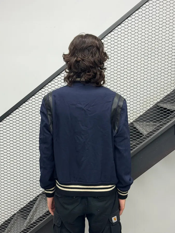 SS2015 Saint Laurent Navy Teddy Jacket by Hedi Slimane IEfHHiT 2