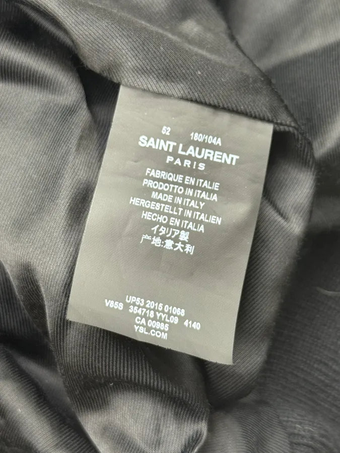 SS2015 Saint Laurent Navy Teddy Jacket by Hedi Slimane IEfHHiT 9
