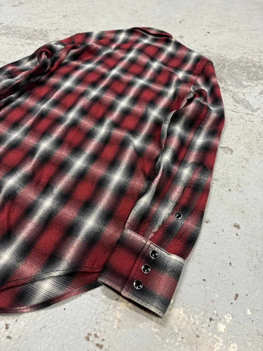SS2015 Saint Laurent Cowboy Flanel Red Checkered Shirt by Hedi Slimane PRtFxud 3