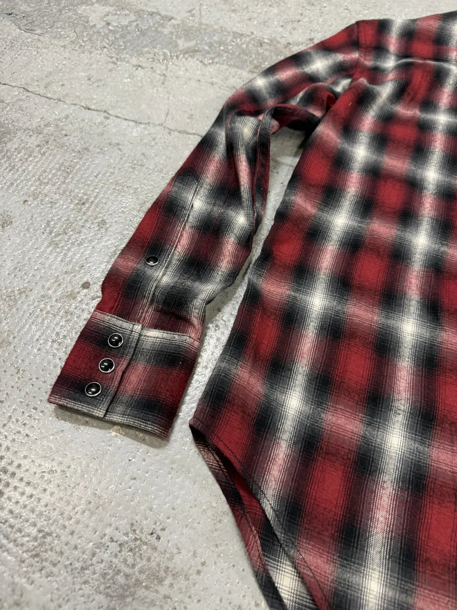 SS2015 Saint Laurent Cowboy Flanel Red Checkered Shirt by Hedi Slimane PRtFxud 8